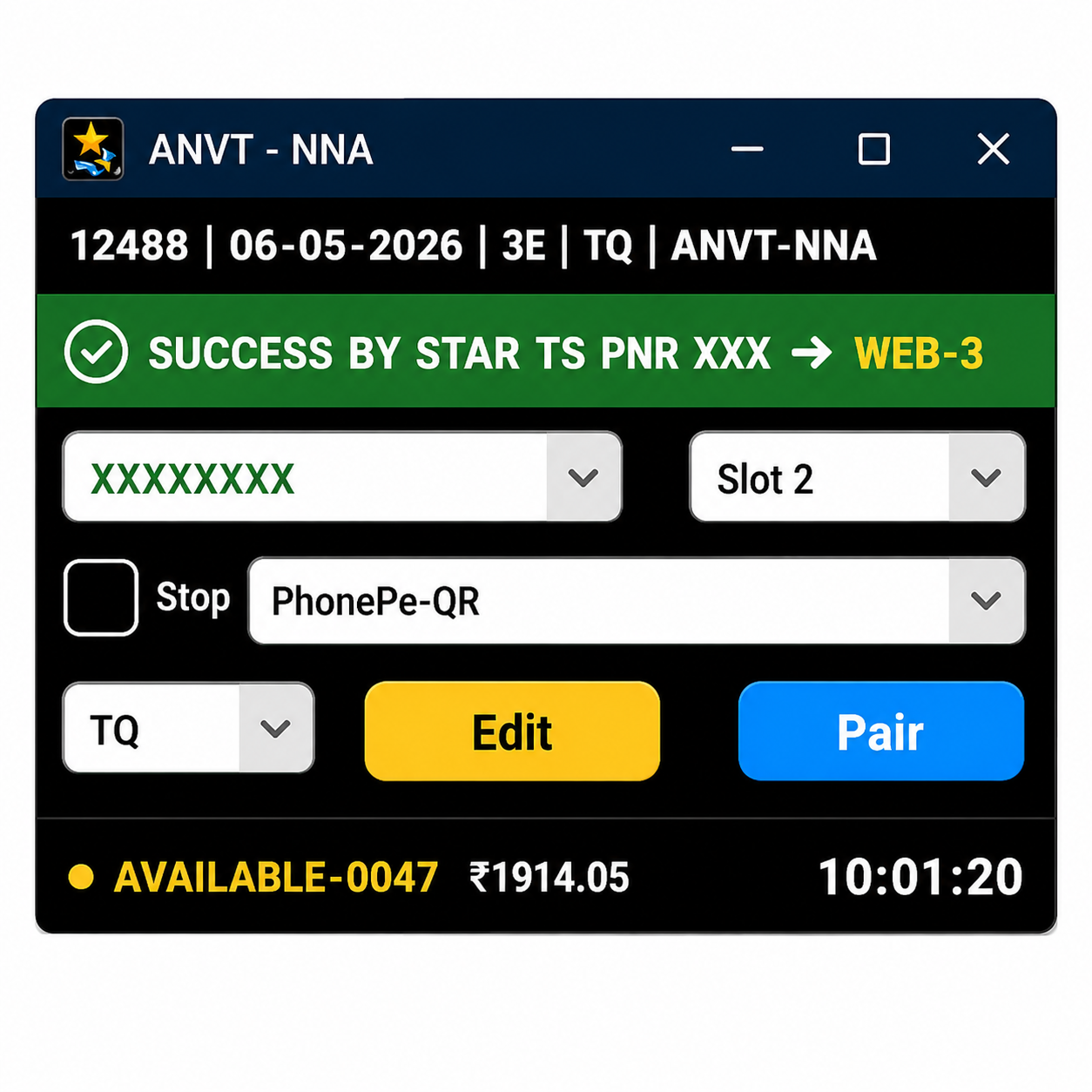 Starts Tatkal Software | Auto Tatkal Booking Tool for IRCTC
