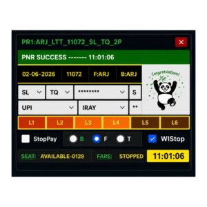 Panda Tatkal Software | Railway Tatkal Booking Software